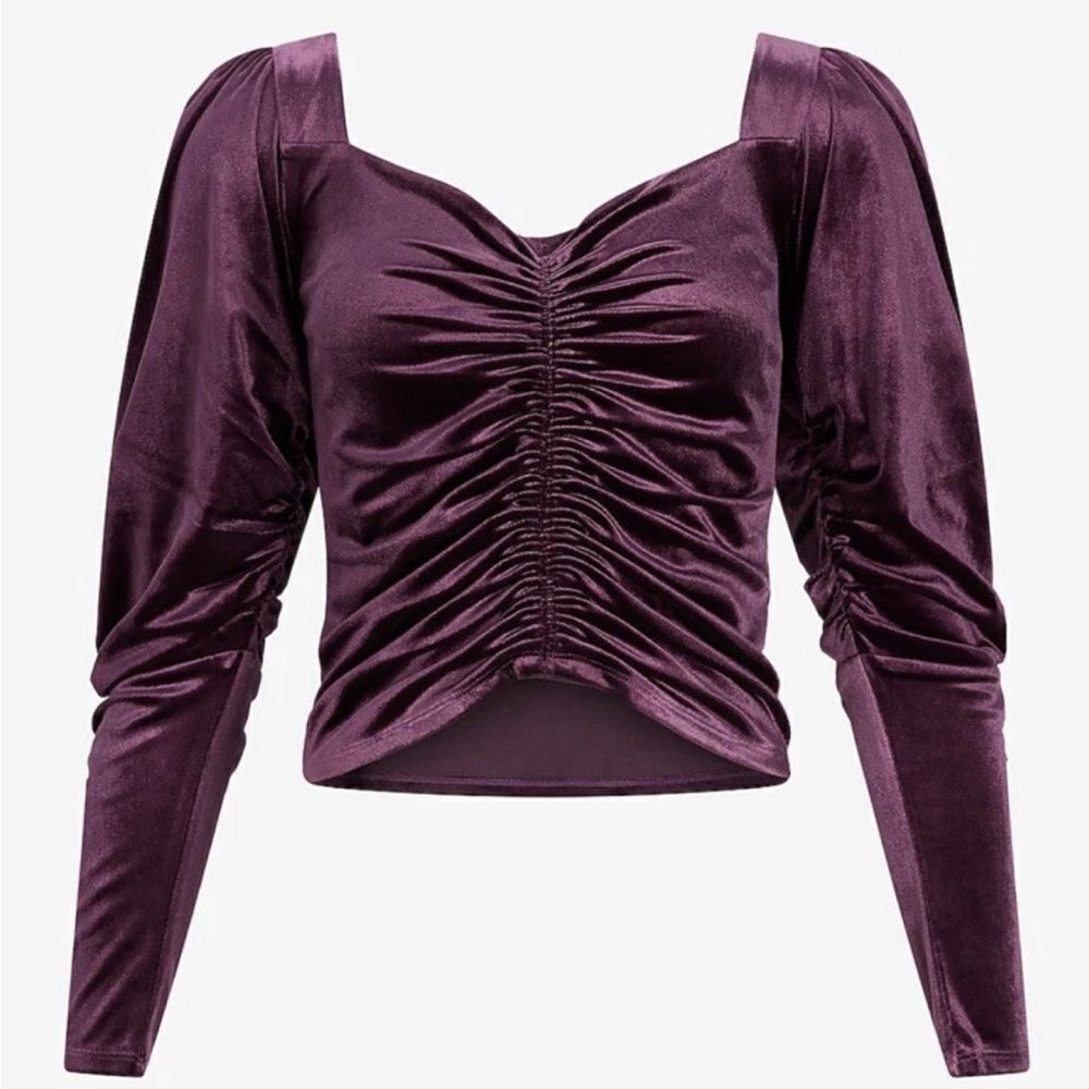 Express Purple Long Sleeve Top Medium New